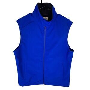 St. Johns Bay Mens Blue Vest Size M Polyester/Spandex Blend Zipper Closure